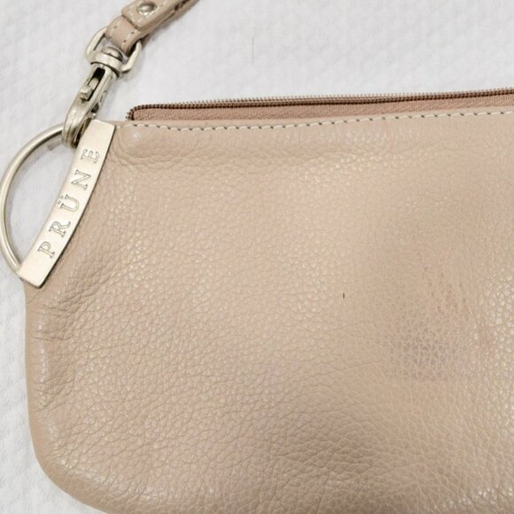 PRUNE tan leather wristlet purse - Picture 3 of 3